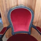 Pair of Louis XV style cabriolet armchairs