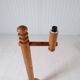 Modern sculptural Scandinavian floor lamp in pine by Uno Kristiansson, Sweden 1970s