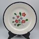 Set of 6 flat plates salins model rosemonde floral decoration
