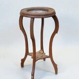 Art Deco wood/marble side table