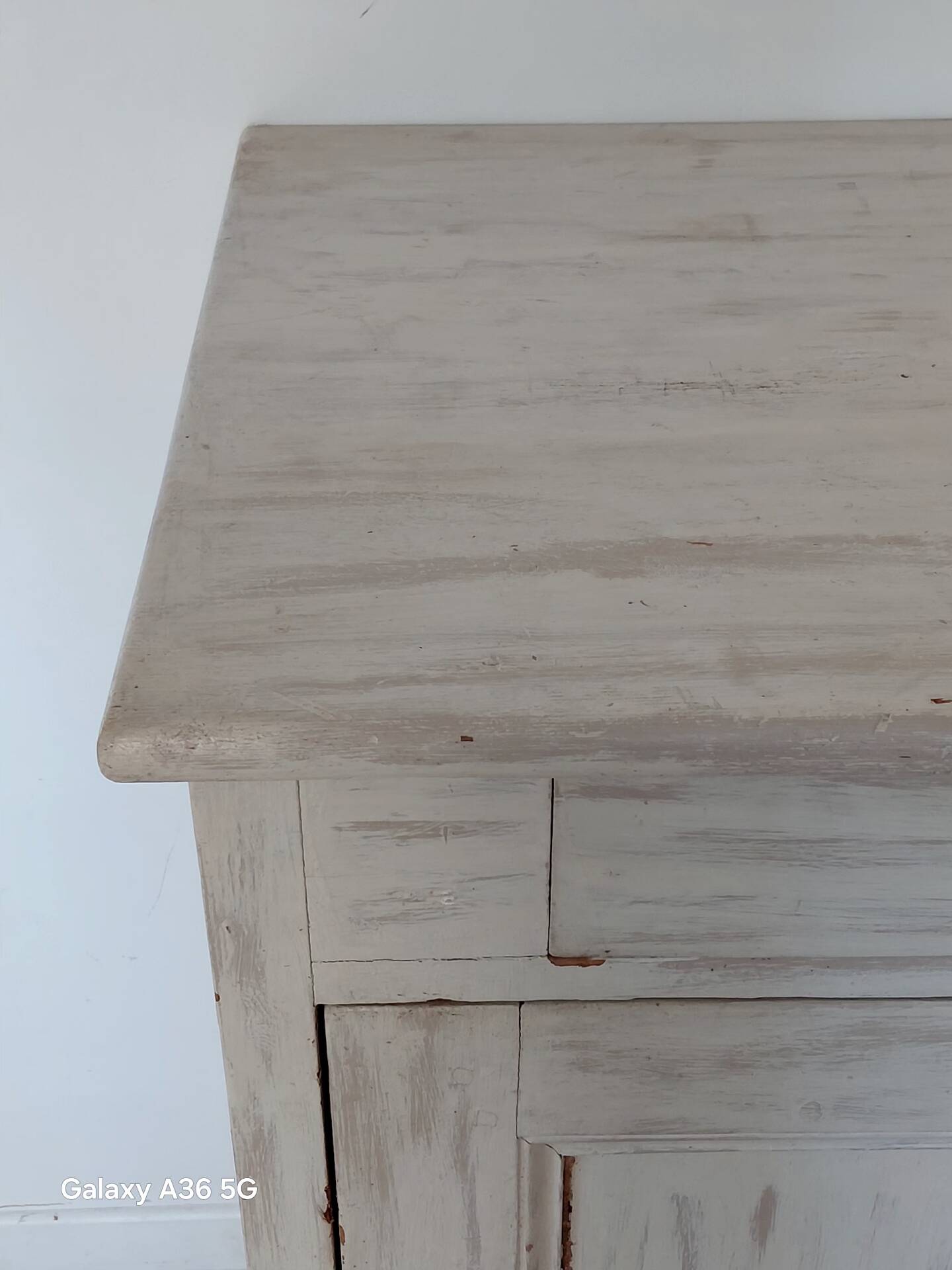 Large confiturier/Low bonnetière vintage artisan 1940 solid wood