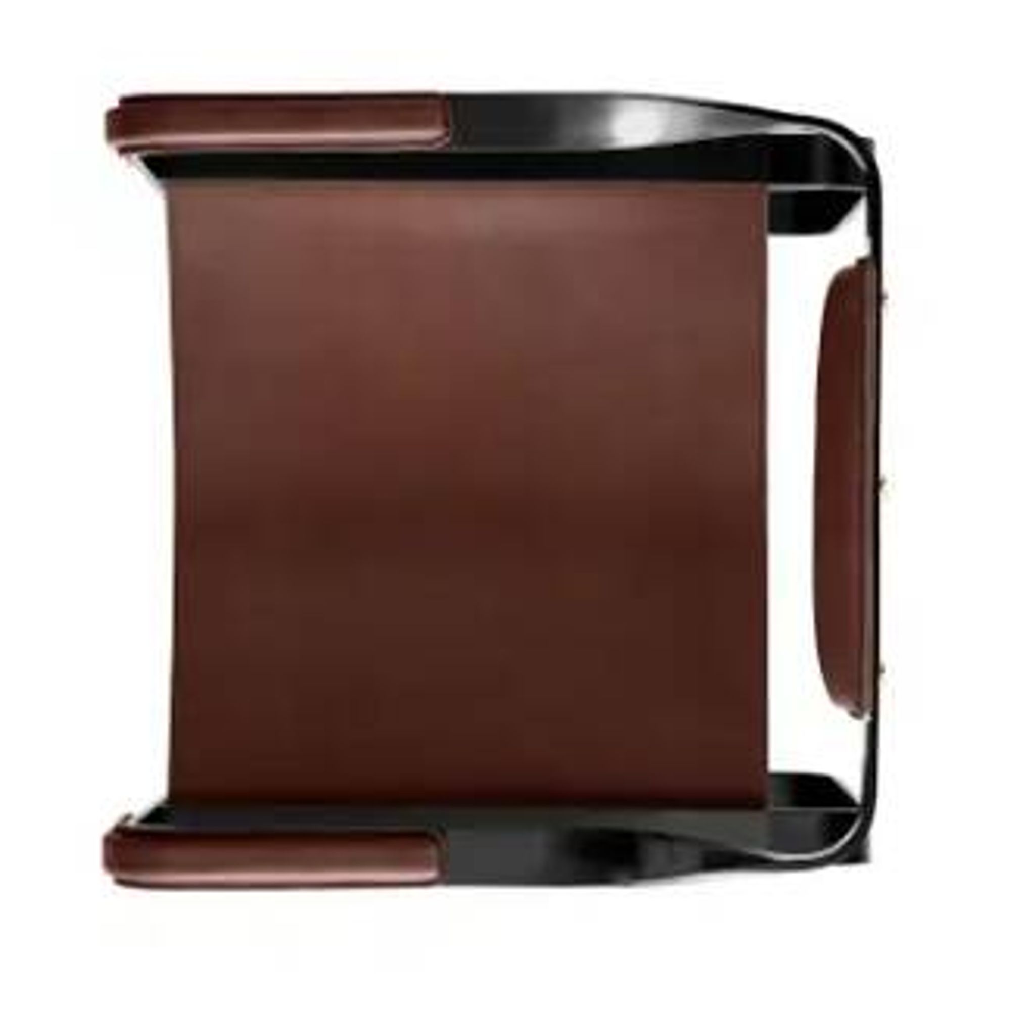 Paire de fauteuils Wanderlust marron avec éléments en métal noir