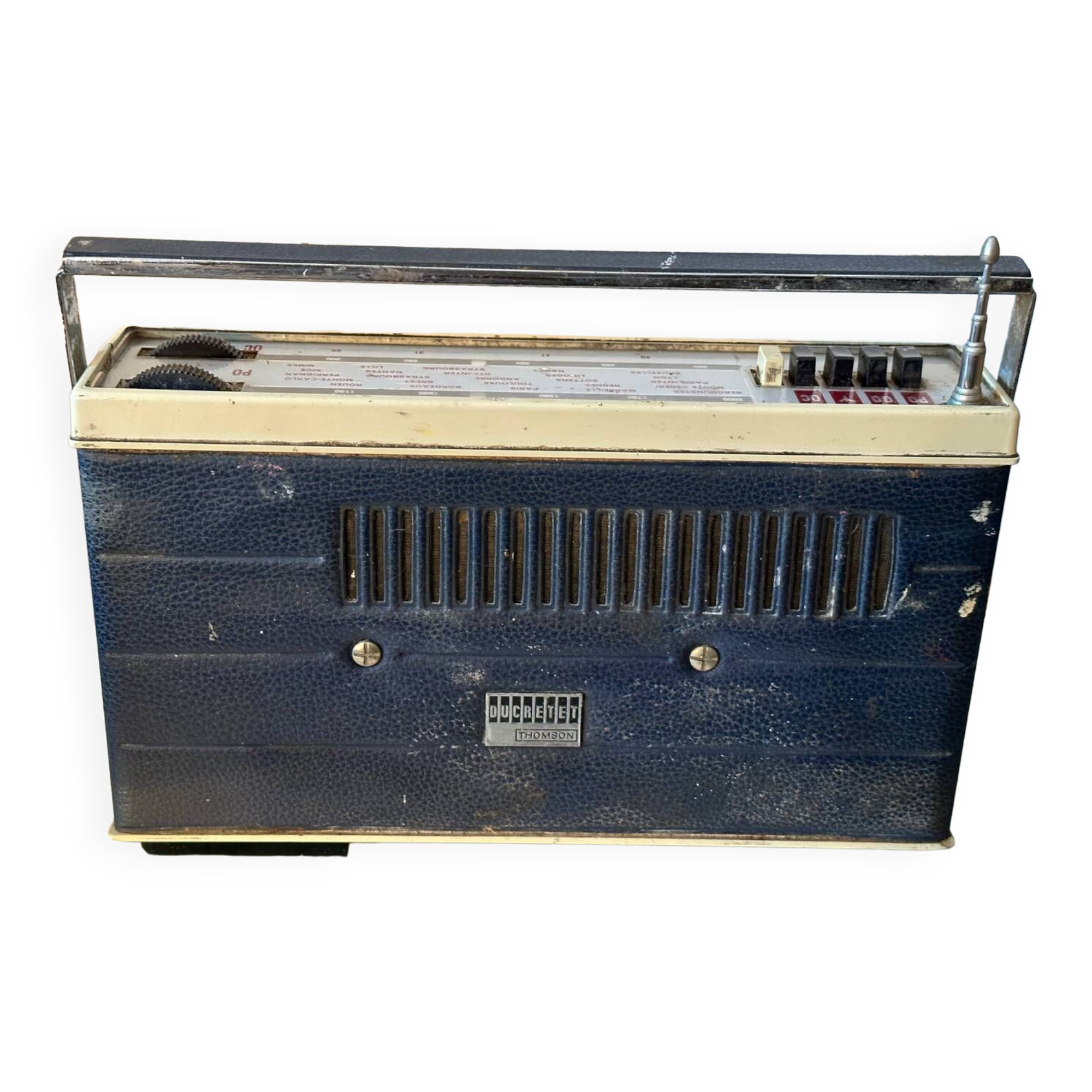 Vintage DUCRETET THOMSON PO/GO/OC Radio Transistor - Untested