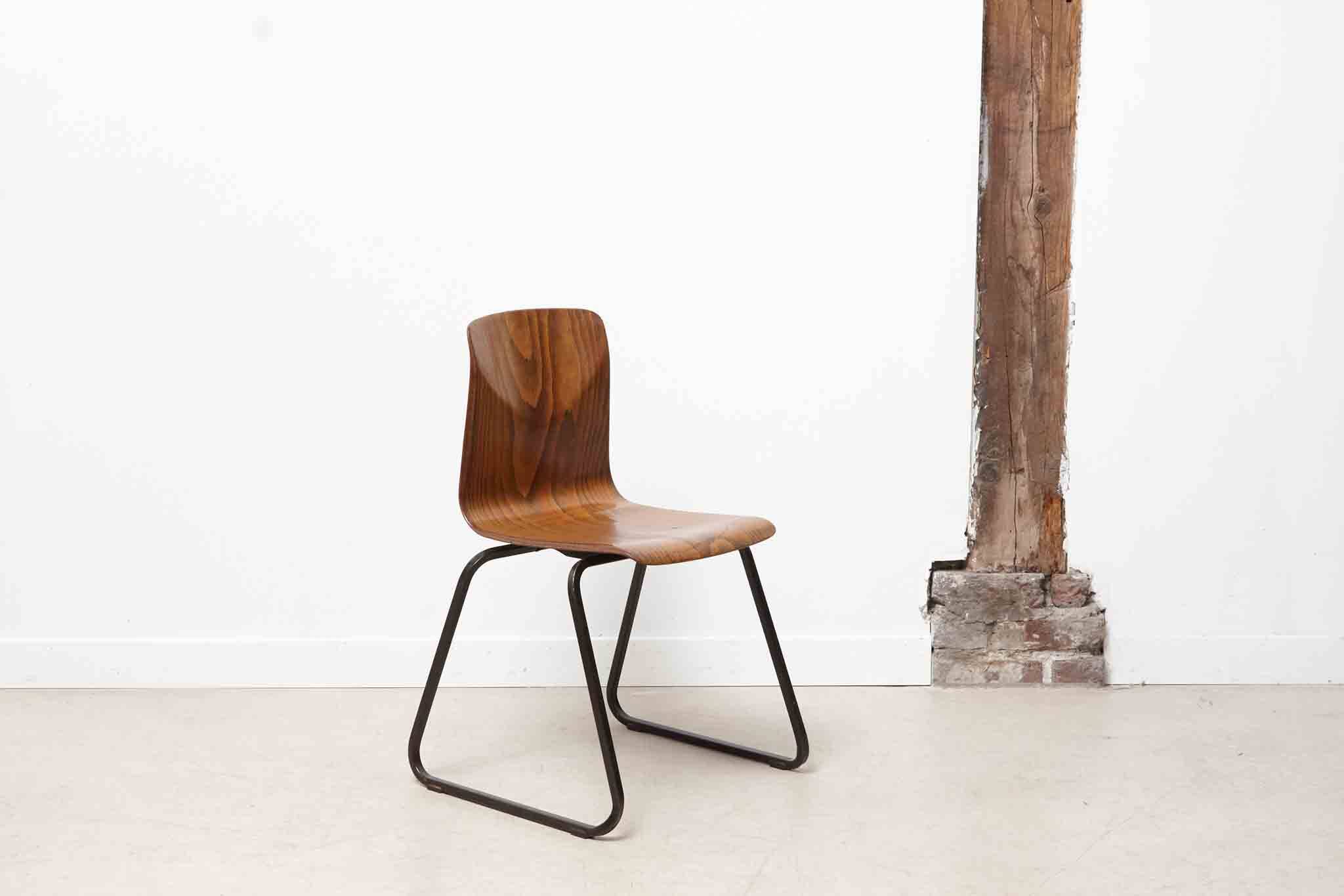 Vintage Galvanitas S23 oak and brown chair