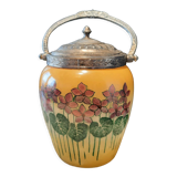 Art nouveau glass cookie jar