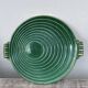 Green and gold Art Deco round platter