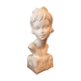 Plaster statue or bust of a young girl