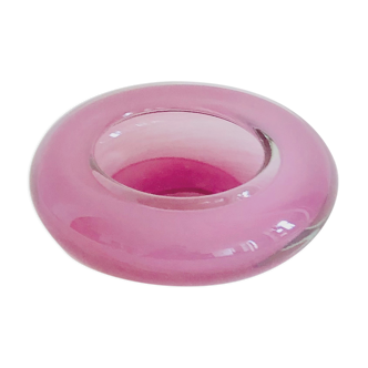 Vintage pink glass pocket trays