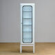 Vintage iron and glass medical cabinet, 1970s