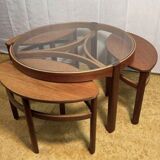 Mid century retro vintage teak trinity coffee table by nathan 1960  Ad
