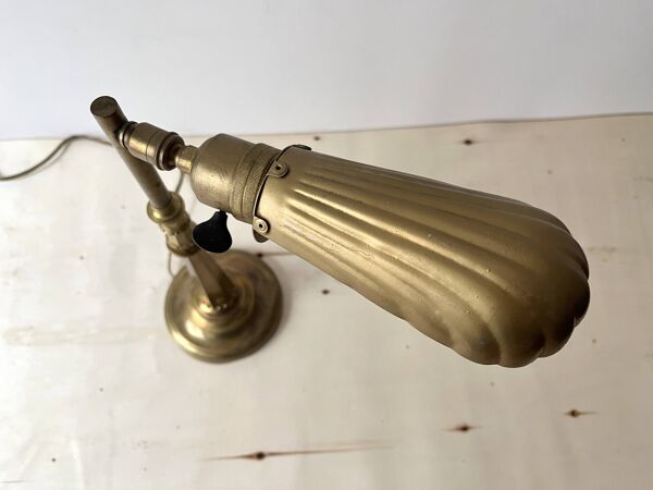 Lampe de bureau ''coquillage'' ancienne années 50, luminaire vintage