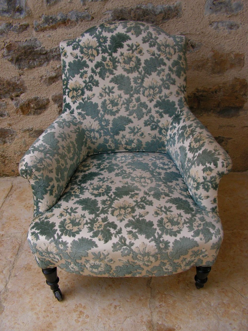 19th century armchair with foliage