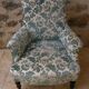 19th century armchair with foliage