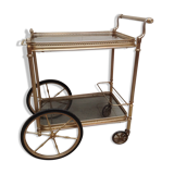 Vintage wheeled service in gilded metal