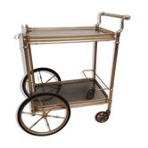 Vintage wheeled service in gilded metal