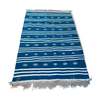 Blue Moroccan Berber carpet - 150x110cm