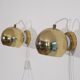 Pair of vintage brass wall lamps 1970