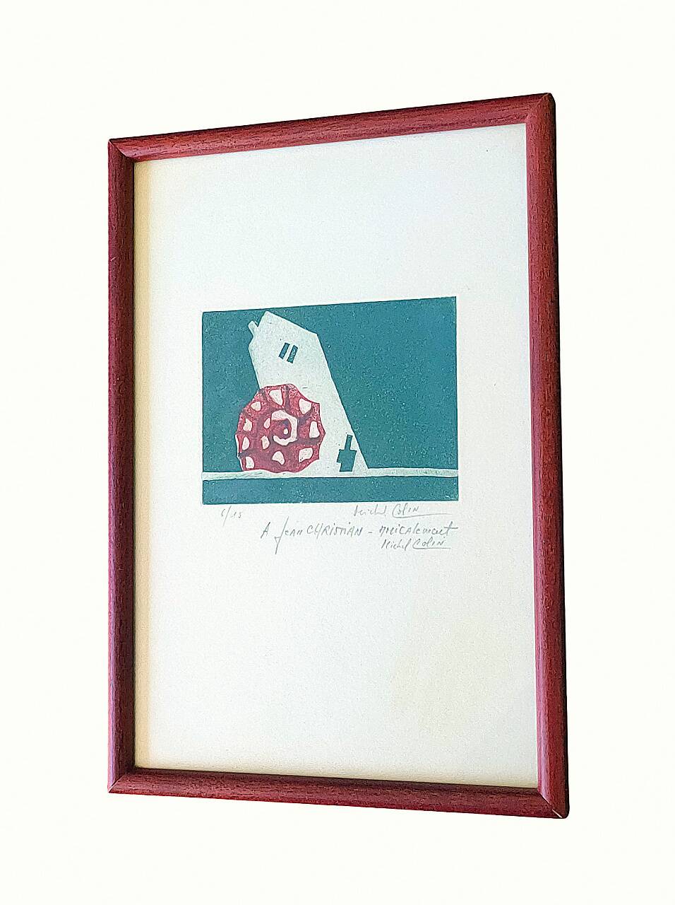 Painting by Michel COLIN (1934) Lithograph No. 6/15 Abstract composition 1970