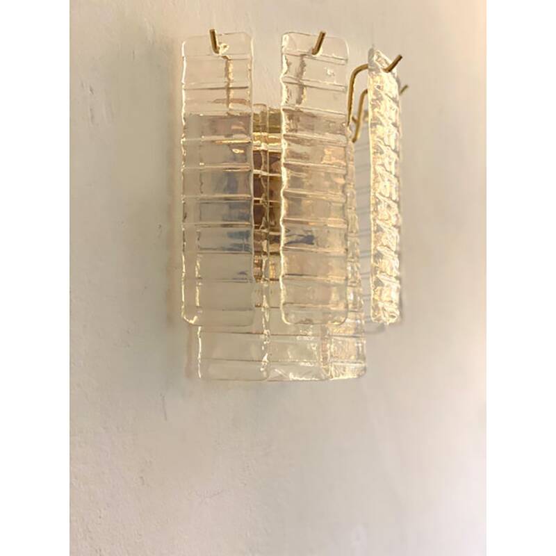 Paire d'appliques en verre de Murano, Italie