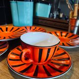 6 sub cups Digoin Sarreguemines