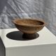 Small bowl on a pedestal made of woven Indonesian rattan D18 H9