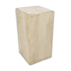 Italian travertine side table or pedestal, 1980's