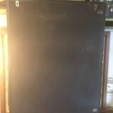 Beveled leather mirror 90x70