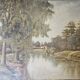 Painting on cardboard (Barbizon) Landscape