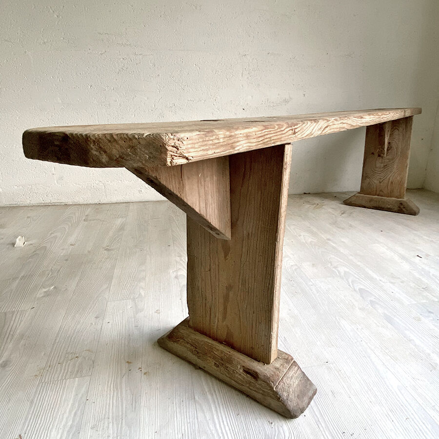 Massive old wooden bench