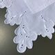 Pillowcase AB scalloped edge English embroidery tulips
