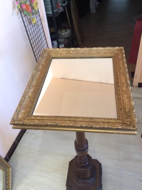 Antique wooden mirror
