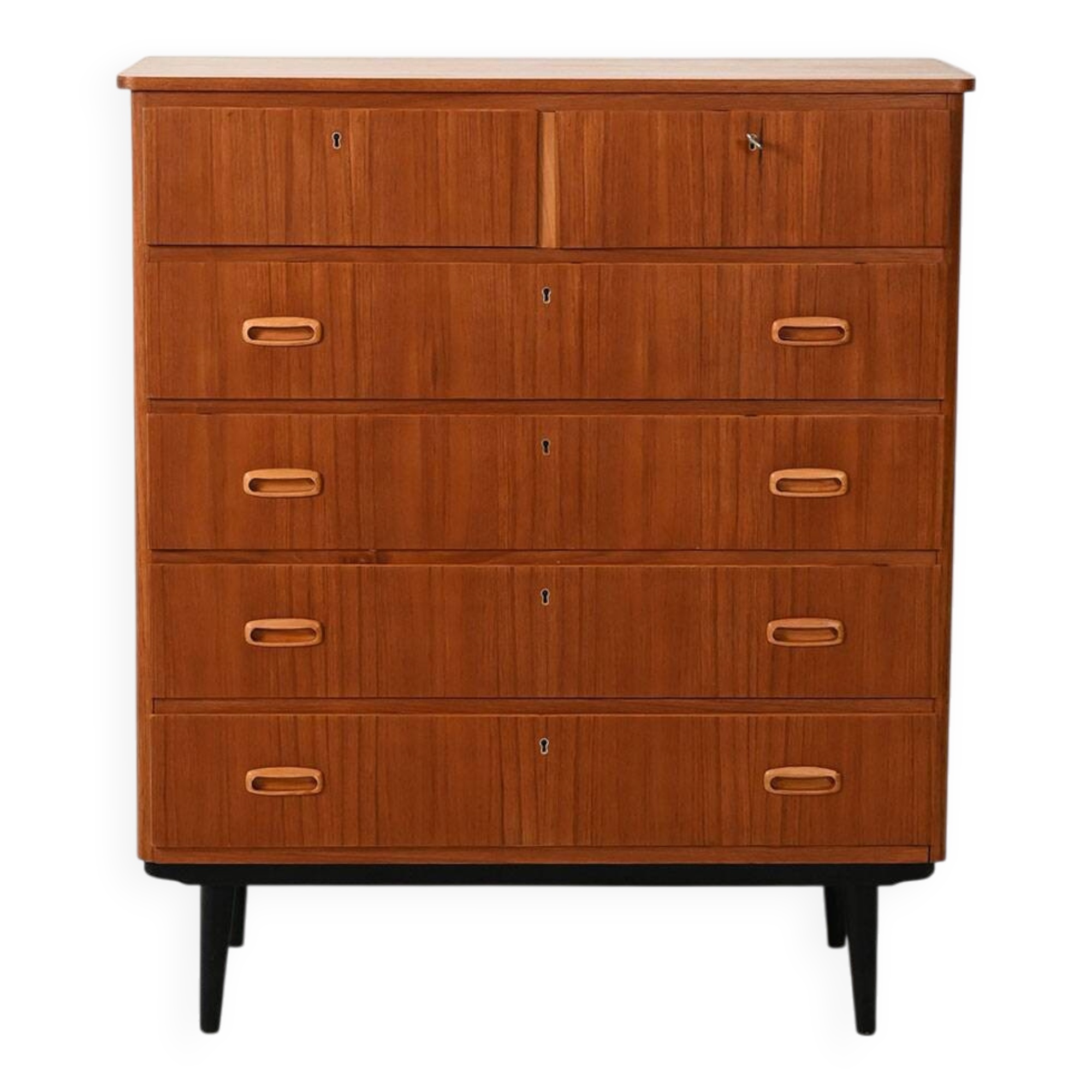 Scandinavian chest with double upper drawer