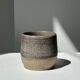 Large gray Indonesian ceramic mug