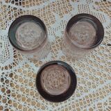 3 bubble glass water glasses