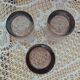 3 bubble glass water glasses