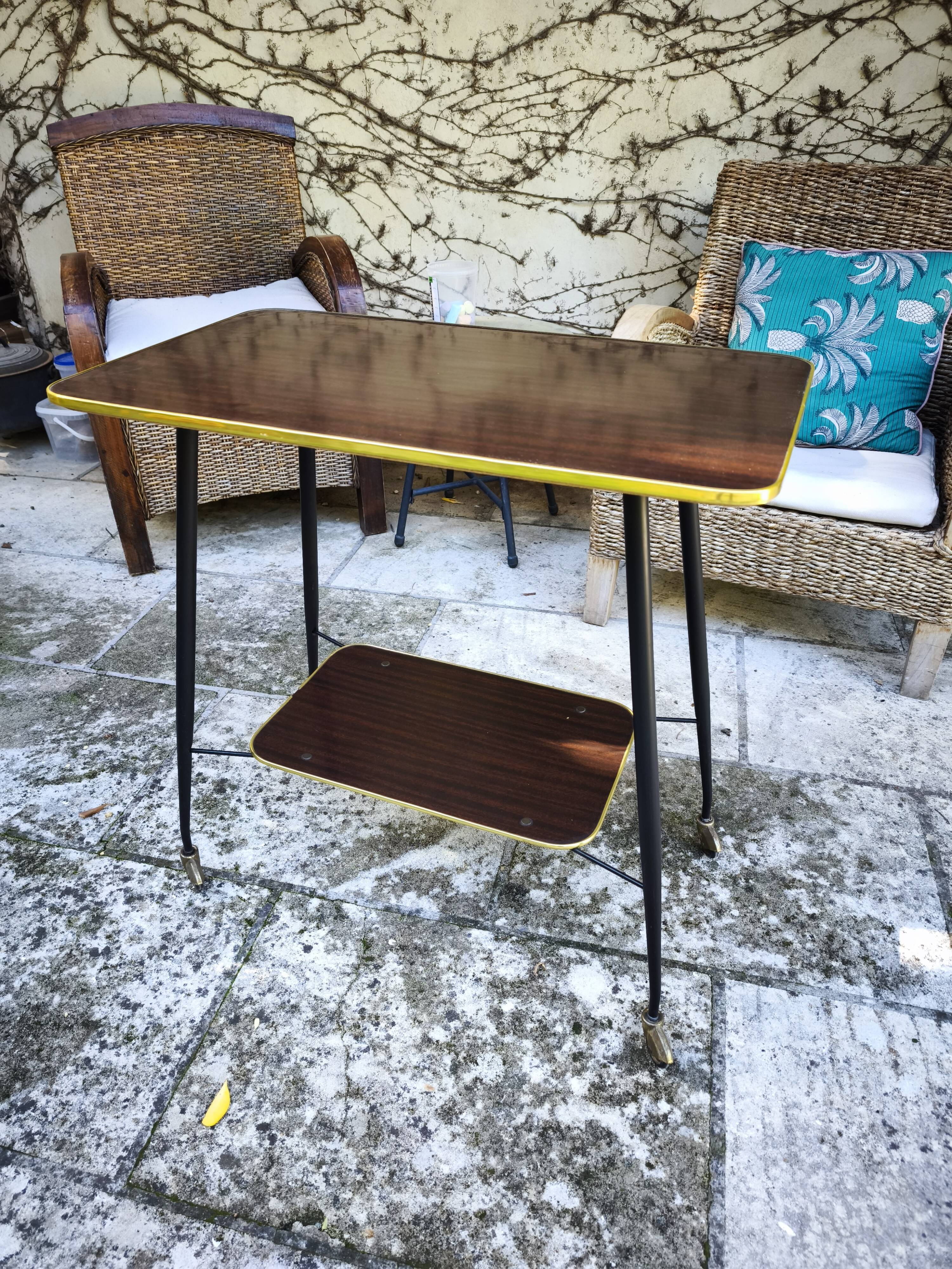 Rare vintage 60's / 70's side table - Retro industrial design