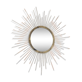 Mirror sun golden metal 60cm