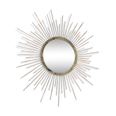 Miroir soleil métal doré 60cm