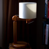 Lampe articulée en pin massif années 70/80