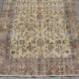 4x6 Turkish handwoven area kilim rug, Turkish wool rug