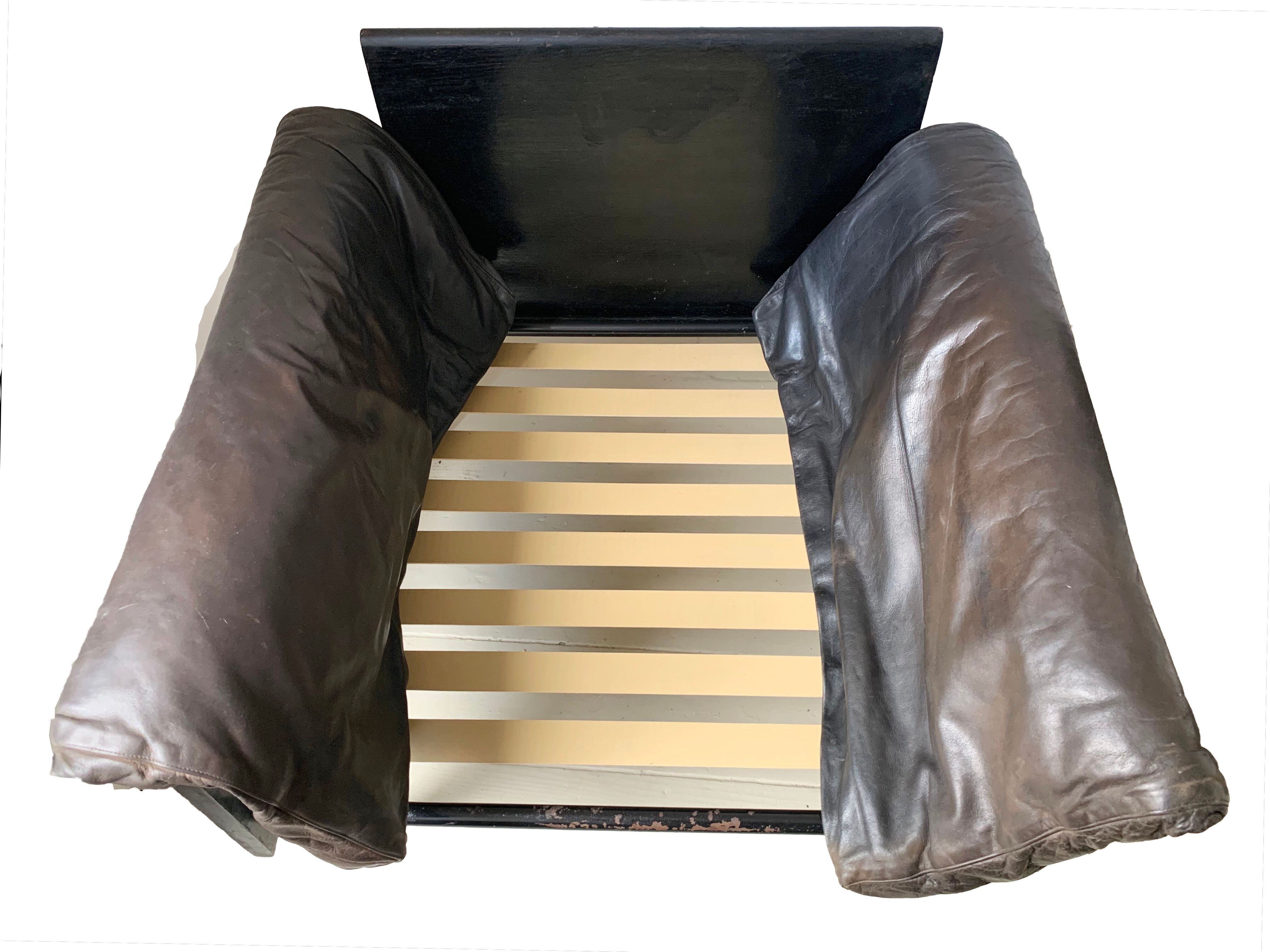 Leather 'Ateljee' Chair by Yrjo Kukkapuro for Haimi Finland, 1963