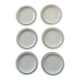 White and silver plates
