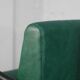 Pair of armrest heaters. Steel and green imitation leather. France, circa 1980