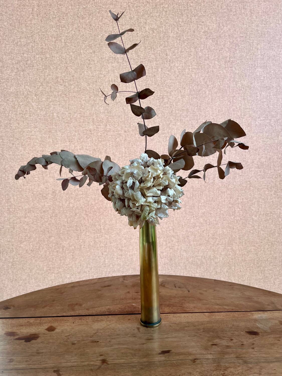 Soliflore vase in brass or bronze