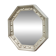 Vintage mirror, wooden mirror covered with tin, tin mirror from the 60s