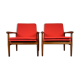 2x 60s 70s Teak Easy Chair Kai Lyngfeld Larsen Søborg Møbler Danish 60s