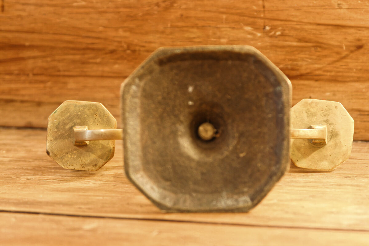 Bronze candle holder, late nineteenth century