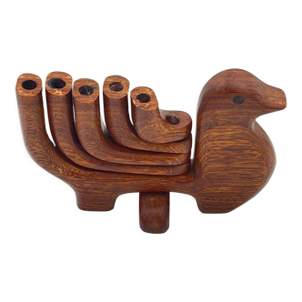 Scandinavian wooden candle holder