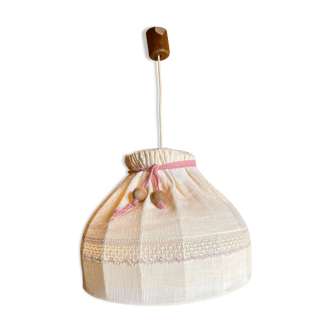 Vintage fabric lampshade pendant