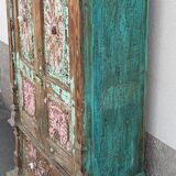 Ancienne armoire en bois - 2 portes et 1 tiroir